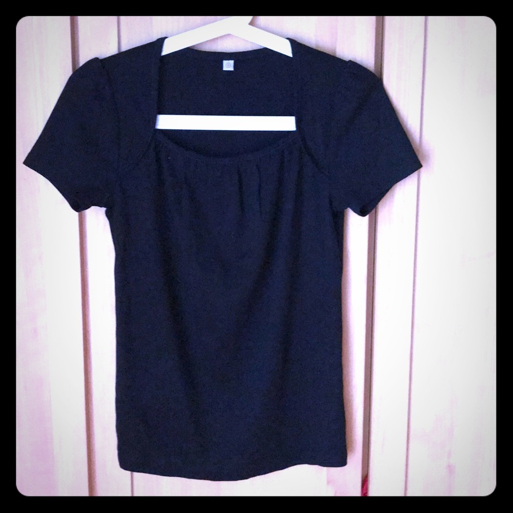 Black knit top, S, new